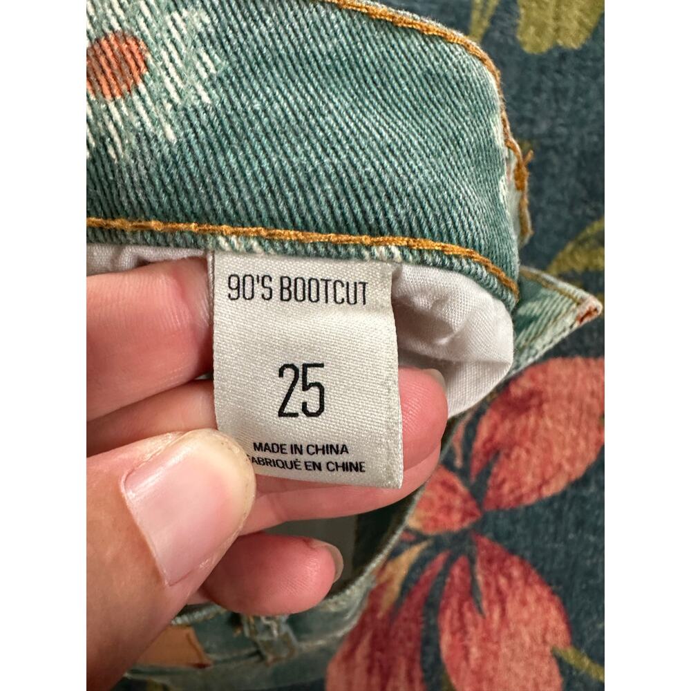 Urban Outfitters BDG Daisy Print 90s Bootcut Jeans Size 25 - Picture 4 of 5